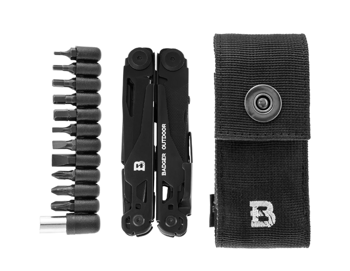 Мультитул Badger Outdoor Solid Black 16 Инструментов Серия BO-MT-M4B - изображение 5