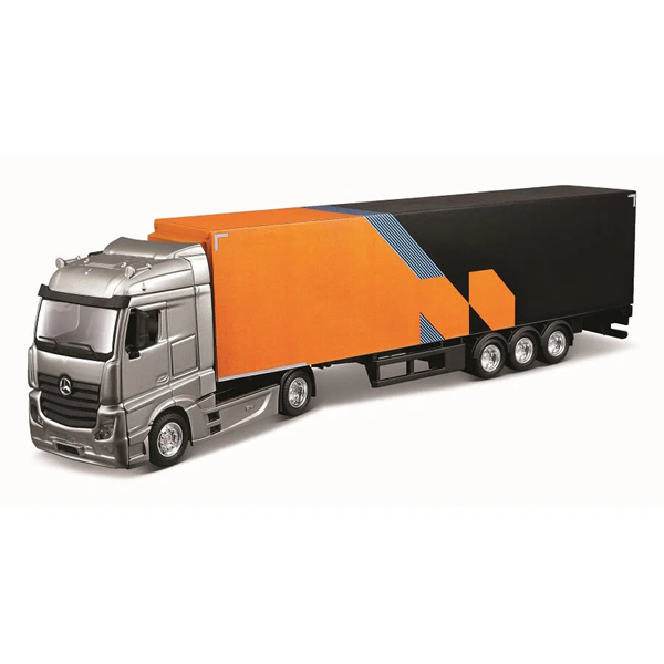 Automodel Bburago Race Mercedes Hauler + McLaren MCL38 1:43 38401 Czarno-pomarańczowy (4893993384013) - Zdjęcie 2 Automodel Bburago Race Mercedes Hauler + McLaren MCL38 1:43 38401 Czarno-pomarańczowy (4893993384013) - obraz 2