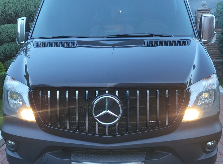 Передняя решетка GT Panamericana Хром для Mercedes Sprinter W906 2006-2018 гг - изображение 6