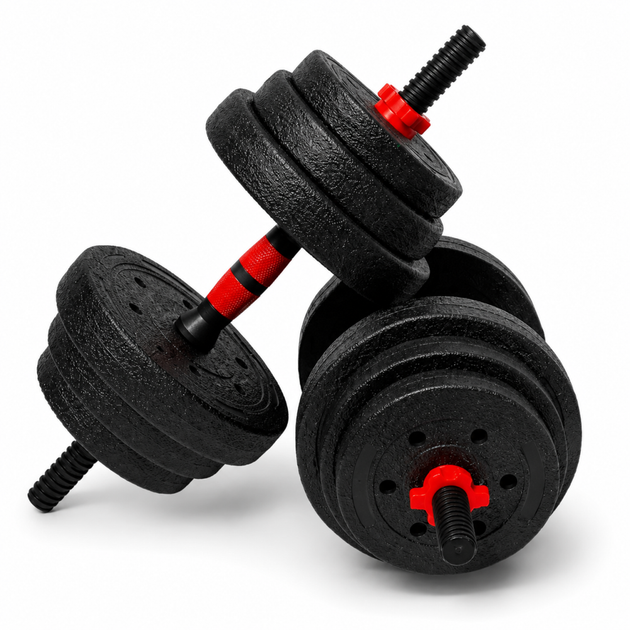Гантели композитные Champion X-venum 2шт 51см 10.5 кг Черно-Красный - Фото 2 Гантели композитные Champion X-venum 2шт 51см 10.5 кг Черно-Красный - изображение 2