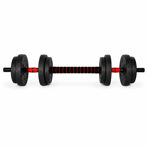 Гантели композитные со Штангой Champion X-venum 2шт 40см 7 кг Черно-Красный - Фото 2 Гантели композитные со Штангой Champion X-venum 2шт 40см 7 кг Черно-Красный - изображение 2