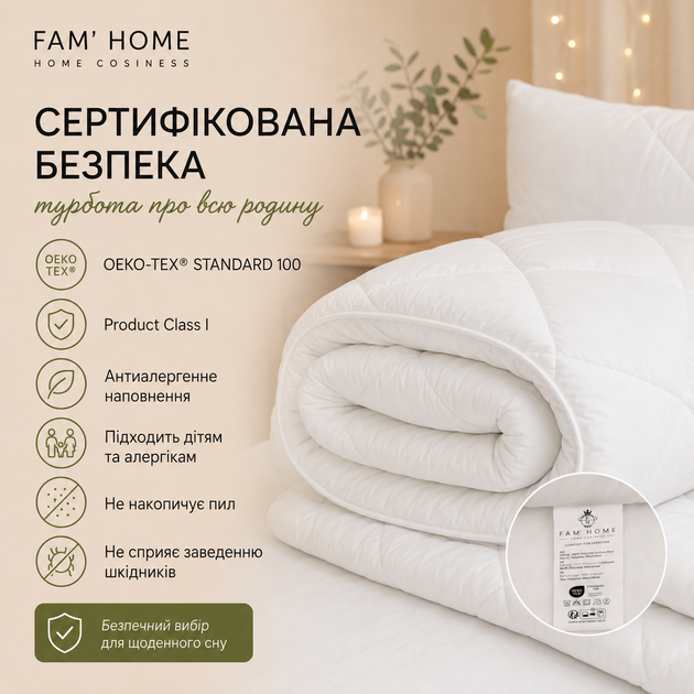 Одеяло Fam Home 200х220 см МІС50 - Фото 5 Одеяло Fam Home 200х220 см МІС50 - изображение 5
