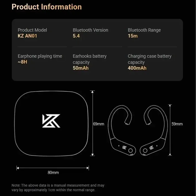 KZ AN01 - бездротові модулі для дротових навушників, з Bluetooth 5.4 LDAC ANC - изображение 4