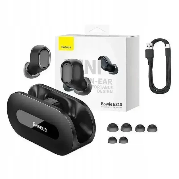 Бездротові навушники Baseus Bowie EZ10 Black TWS Bluetooth 5.3 - изображение 8