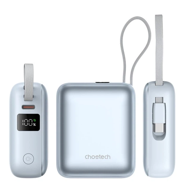 Повербанк Powerbank Choetech B832LBE 10000 mAh 35 Вт, QC 3.0, Power Delivery, Blue - зображення 3