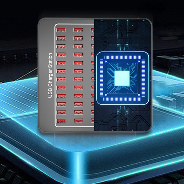 Зарядная станция многопортовая ILEPO на 60 USB портов 300 Вт / сетевое мультизарядное устройство (19016) - Фото 8 Зарядная станция многопортовая ILEPO на 60 USB портов 300 Вт / сетевое мультизарядное устройство (19016) - изображение 8