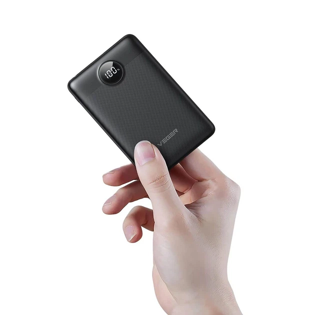 УМБ VEGER W1140 10000 mAh, USB-C, USB-А Black (W1140.black) - изображение 2