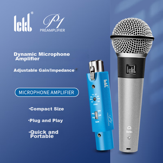 Стойка микрофонная Ickb P1 регулируемая с микрофоном и усилителем, 5 В, сценическая - изображение 6