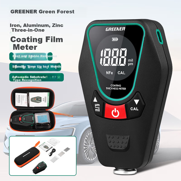Толщиномер GREENER для лакокрасочного покрытия с цифровым дисплеем - изображение 4