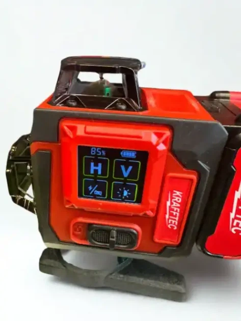 Лазерный нивелир Krafftec 16 линий 4D 360 самовыравнивающийся со штативом зеленым лазером аккумулятором 5 Ah и кейсом - изображение 9