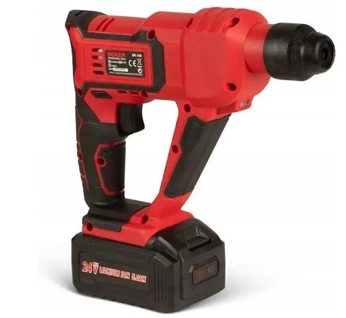 Аккумуляторный перфоратор Boxer SR 147 24 В 3 Ah SDS Plus с двумя аккумуляторами бесщеточным двигателем 5000 уд мин для сверления бетона металла и дерева - Фото 5 Аккумуляторный перфоратор Boxer SR 147 24 В 3 Ah SDS Plus с двумя аккумуляторами бесщеточным двигателем 5000 уд мин для сверления бетона металла и дерева - изображение 5