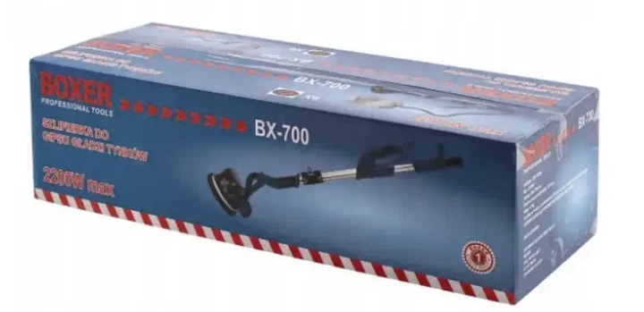 Шлифовальная машина для стен и потолка Boxer BX700 2200 Вт 225 мм 1700 об мин с LED подсветкой плавным пуском и подключением пылесоса для шлифования шпаклевки штукатурки и гипсокартона - изображение 11