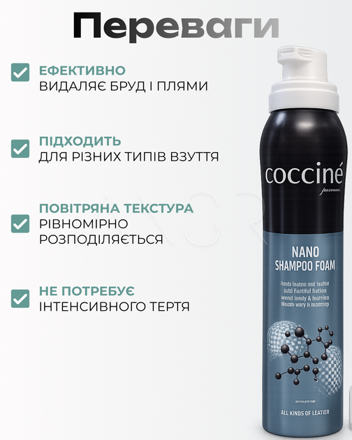 Піна для чистки взуття для всіх типів шкіри, замші і текстилю - зображення 5