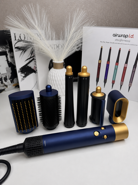 Стайлер для волос 6в1 Airwrap HS08 Prussia Blue + расческа - изображение 7