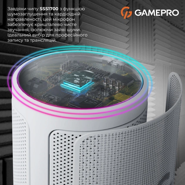 Мікрофон GamePro дротовий білий UGM105W (UGM105W) - зображення 6