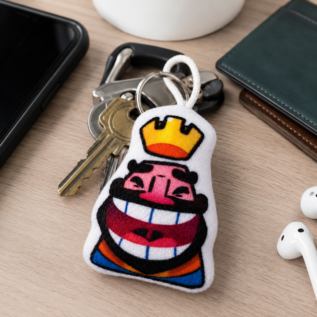 Брелок Clash Royale Смеющийся король 8х6 см, брелок со звуком Клеш Рояль - Фото 8 Брелок Clash Royale Смеющийся король 8х6 см, брелок со звуком Клеш Рояль - изображение 8