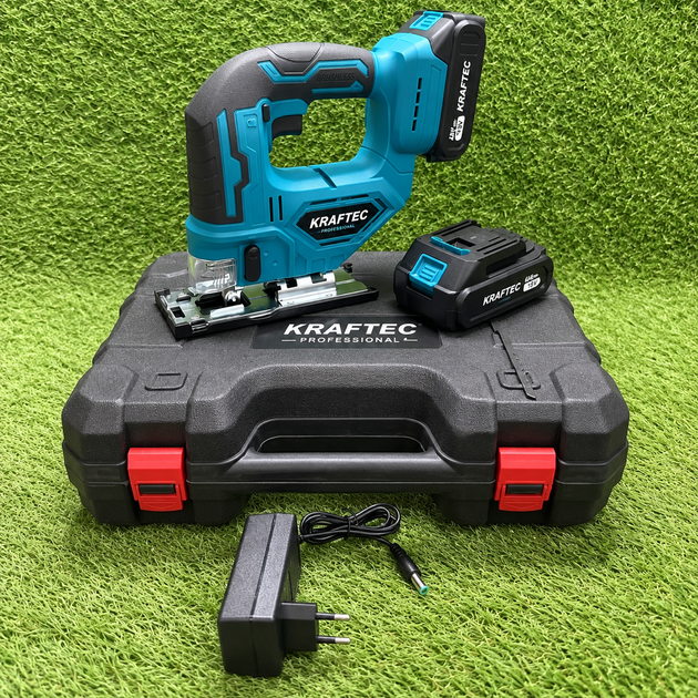 Аккумуляторный электролобзик Krafftec DJV180Z 48 V 6 Ah без щеточный мощный профессиональный лобзик для дома мастерской ремонтных работ выпиливание по дереву ДСП ламината фанеры древесины фигурной точной резки - Фото 2 Аккумуляторный электролобзик Krafftec DJV180Z 48 V 6 Ah без щеточный мощный профессиональный лобзик для дома мастерской ремонтных работ выпиливание по дереву ДСП ламината фанеры древесины фигурной точной резки - изображение 2