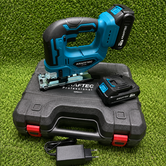 Аккумуляторный электролобзик Krafftec DJV180Z 48 V 6 Ah без щеточный мощный профессиональный лобзик для дома мастерской ремонтных работ выпиливание по дереву ДСП ламината фанеры древесины фигурной точной резки - Фото 4 Аккумуляторный электролобзик Krafftec DJV180Z 48 V 6 Ah без щеточный мощный профессиональный лобзик для дома мастерской ремонтных работ выпиливание по дереву ДСП ламината фанеры древесины фигурной точной резки - изображение 4