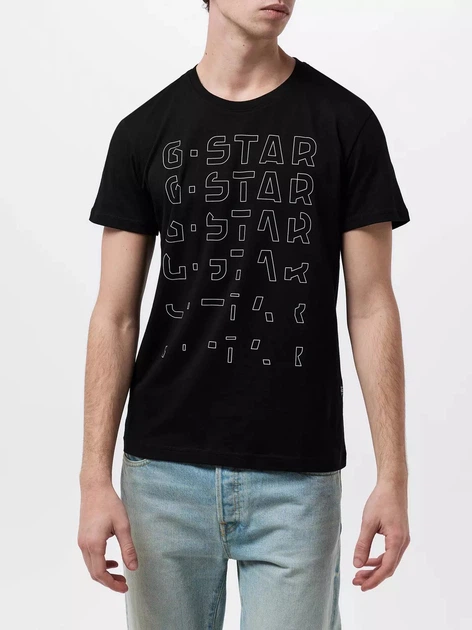 Футболка хлопковая длинная мужская G-Star Raw 59488003(Dk Black) M Черная с принтом (3001276054951) - Фото 1 Футболка хлопковая длинная мужская G-Star Raw 59488003(Dk Black) M Черная с принтом (3001276054951) - изображение 1