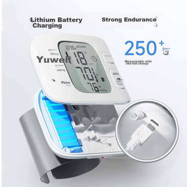 Тонометр Yuwell 8800AR на запястье Bluetooth перезаряжаемый - изображение 6
