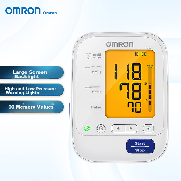 Тонометр OMRON U30 электронный, для дома, большой экран, медицинского класса - Фото 4 Тонометр OMRON U30 электронный, для дома, большой экран, медицинского класса - изображение 4