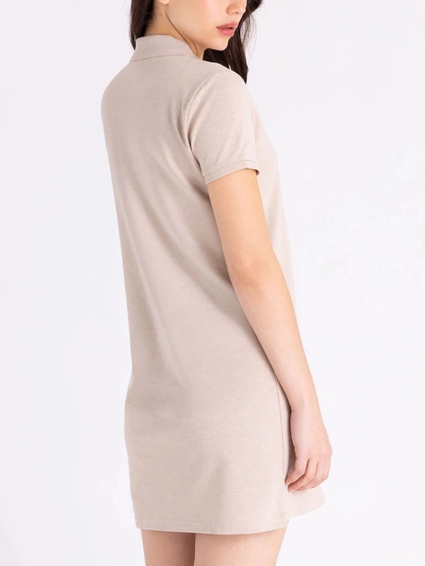 Платье-футболка короткое летнее женское U.S.Polo Assn 216433-ZH00A(SOURDOUGH HEATHER) XS Кремовое (786662486610) - Фото 2 Платье-футболка короткое летнее женское U.S.Polo Assn 216433-ZH00A(SOURDOUGH HEATHER) XS Кремовое (786662486610) - изображение 2