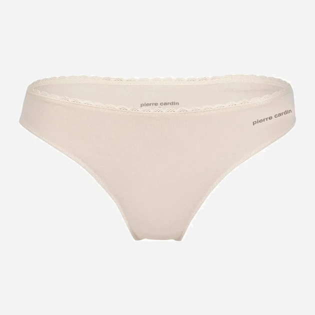 Набор трусиков танга женских хлопковых Pierre Cardin I022SZ0IT.P02.SK24-5LITanga.VR046 XL 5 шт Черный/Серый/Белый/Бежевый (8683858578888) - изображение 5