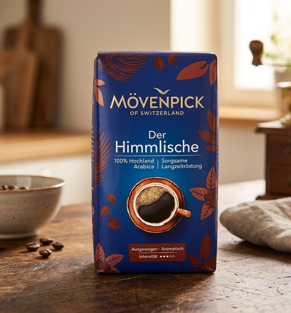 Кофе молотый Movenpick Der Himmlische 100% арабика 510 г средняя обжарка немецкая ароматная шоколадно ореховая для заваривания в турке френч печати - Фото 5 Кофе молотый Movenpick Der Himmlische 100% арабика 510 г средняя обжарка немецкая ароматная шоколадно ореховая для заваривания в турке френч печати - изображение 5