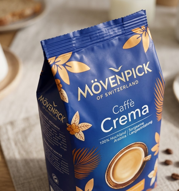 Зернова кава Movenpick Caffe Crema 510 г арабіка 100% середнє обсмаження інтенсивність 6 шоколадно фруктова з нотами какао для кавомашин молочних напоїв еспресо - Фото 6 Зернова кава Movenpick Caffe Crema 510 г арабіка 100% середнє обсмаження інтенсивність 6 шоколадно фруктова з нотами какао для кавомашин молочних напоїв еспресо - зображення 6