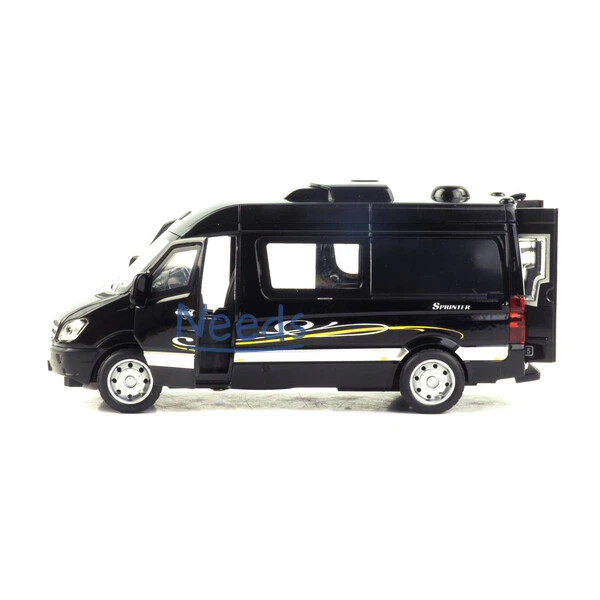 Микроавтобус игрушка Mercedes Sprinter минивэн машинка металлическая коллекционная моделька 15 см Черный (4750934) - изображение 5