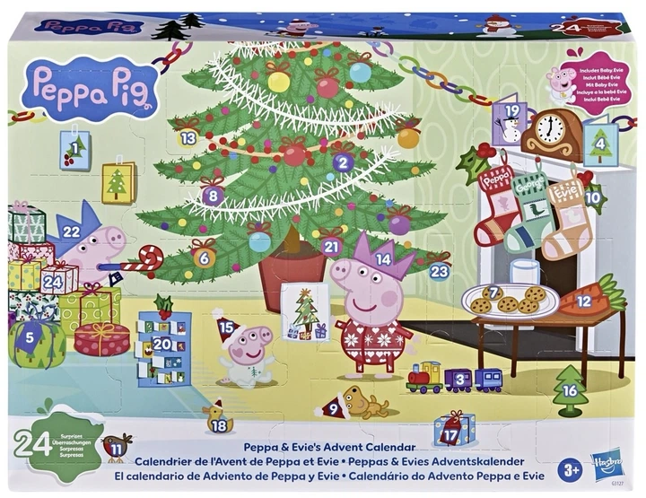 Игровой адвент-календарь Hasbro Peppa Pig Peppa and Evine's Advent Calendar 24 сюрприза (G3127) (5010996410801) - Фото 4 Игровой адвент-календарь Hasbro Peppa Pig Peppa and Evine's Advent Calendar 24 сюрприза (G3127) (5010996410801) - изображение 4