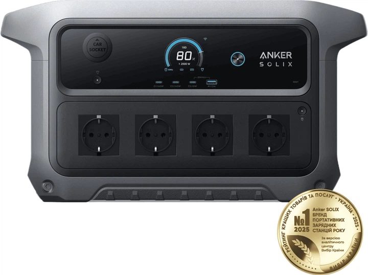 Зарядная станция Anker Solix C1000X Gen2 / 2000 Вт / 1024 Вт⋅ч / LiFePO4 (A17633A1) - Фото 2 Зарядная станция Anker Solix C1000X Gen2 / 2000 Вт / 1024 Вт⋅ч / LiFePO4 (A17633A1) - изображение 2
