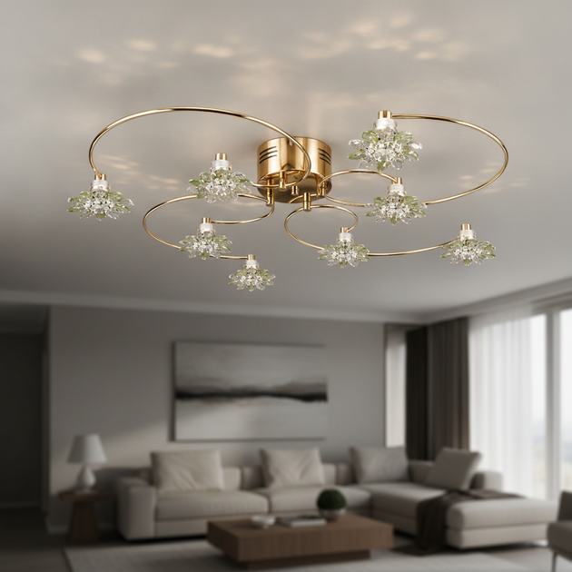 Люстра галогенная TINKO 81866CG/8H WT/GN - изображение 3