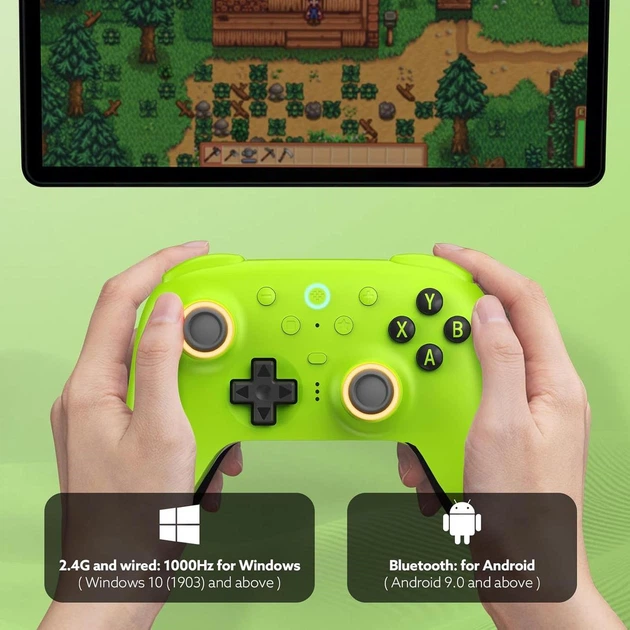 Геймпад 8BitDo Ultimate 2 для Windows і Android, ігровий контролер TMR, Еффект Холла Зелений - Фото 7 Геймпад 8BitDo Ultimate 2 для Windows і Android, ігровий контролер TMR, Еффект Холла Зелений - изображение 7