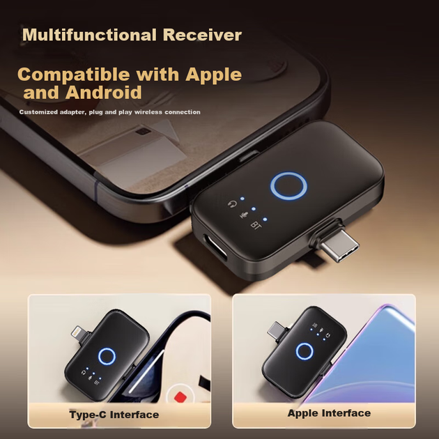 Soaiy Live Streaming Sound Card All-In Wireless Clip-On Monitoring Headset with Microphone for Internet Celebration, Outdoor Live Streaming, Karaoke, мобильное телефонное оборудование. Полный комплект SA2, элегантный черный. - изображение 7