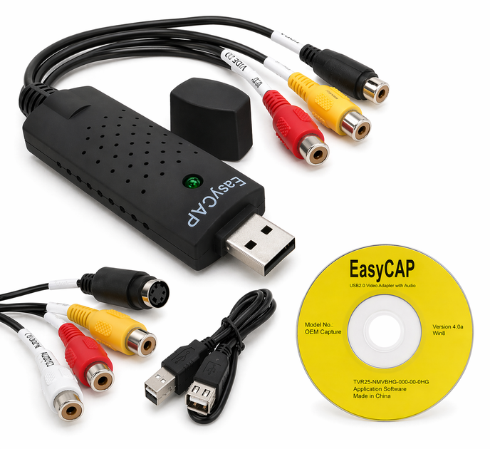 Карта відеозахвату зовнішня AV Easycap usb 2.0 77086 - Фото 1 Карта відеозахвату зовнішня AV Easycap usb 2.0 77086 - изображение 1