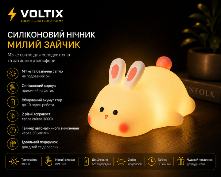 Светильник HOCO HX16 2W. 1200 mAh. Silicone lamp Rabbit - Фото 1 Светильник HOCO HX16 2W. 1200 mAh. Silicone lamp Rabbit - изображение 1