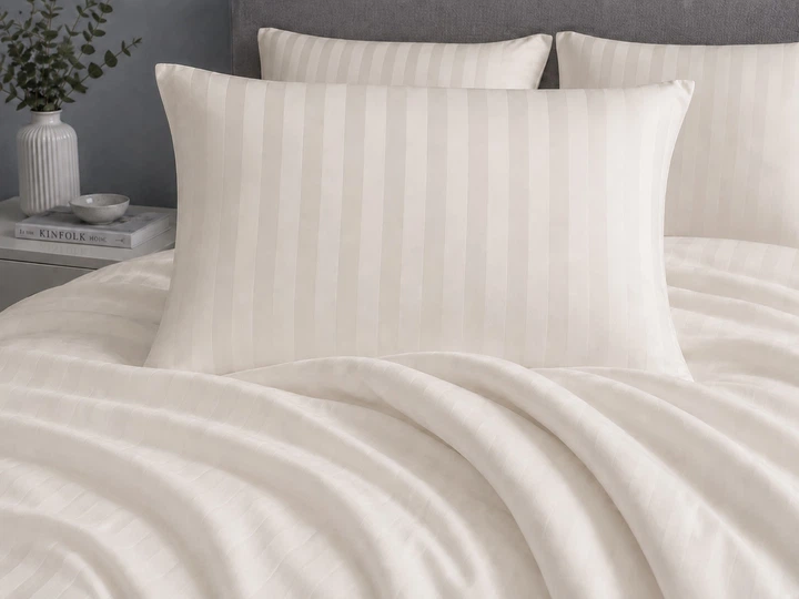 Комплект постельного белья Zastelli Полуторный 150х215 см White/полоска Жаккард (2500000982965) - изображение 2