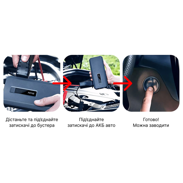 Пусковое устройство 70mai Jump Starter PS06 18000mAh 1000A 12V, бустер для авто, power bank - изображение 7