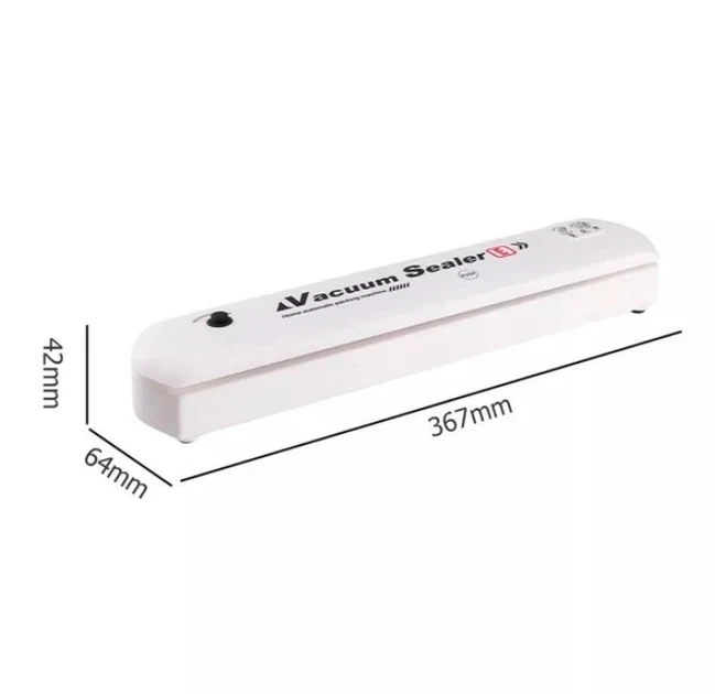 Вакуумный упаковщик продуктов белий Vacuum Sealer кухонный вакууматор для дома - изображение 6