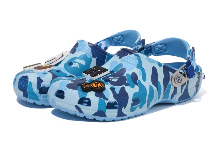 Кроксы BAPE, BAPE® X-CROCS - CLOG, унисекс (36–37) в синем цвете. - изображение 4