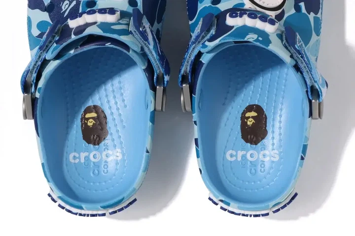 Кроксы BAPE, BAPE® X-CROCS - CLOG, унисекс (36–37) в синем цвете. - изображение 6