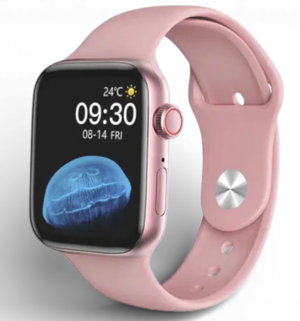 Смарт-годинник GS7 Pro Max Smart Watch Pink 45 мм, розумний годинник IPS 1,92″ Bluetooth 5.2, фітнес-трекер з пульсометром SpO₂ та тиском, спортивний аксесуар IP67 для Android і iOS - зображення 2