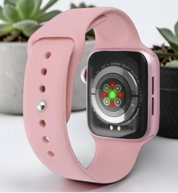 Смарт-годинник GS7 Pro Max Smart Watch Pink 45 мм, розумний годинник IPS 1,92″ Bluetooth 5.2, фітнес-трекер з пульсометром SpO₂ та тиском, спортивний аксесуар IP67 для Android і iOS - зображення 3