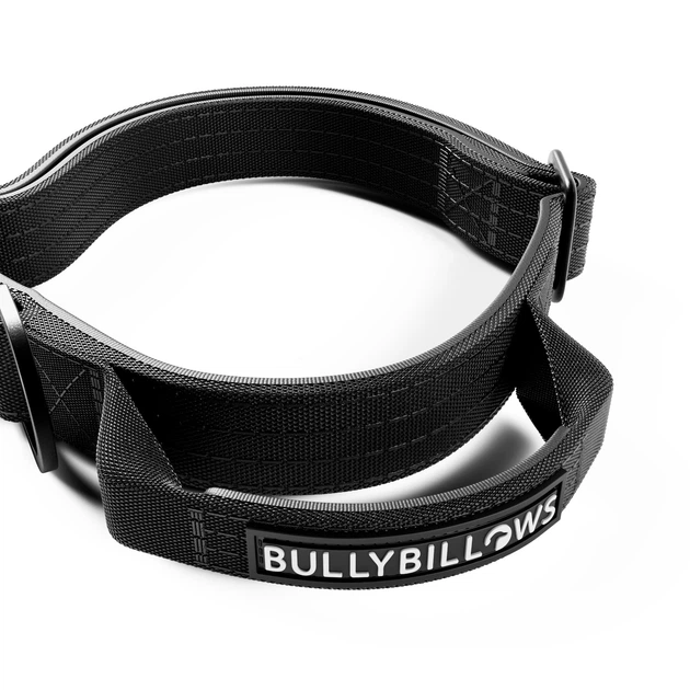 Тактичний нашийник для цуценят та міні собак з полегшеним замком BullyBillows Lighter Combat Collar Handle 2.5 cm XS-M: 25 мм, ОШ 34-46 см Чорний - зображення 3