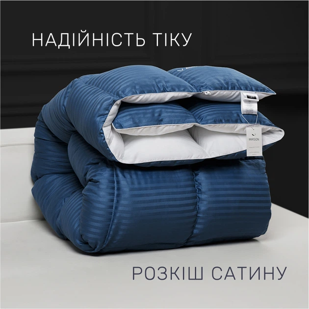 Ковдра пухова касетна Valentino №034 100% пух Premium class тик+сатин 110*140 - зображення 3