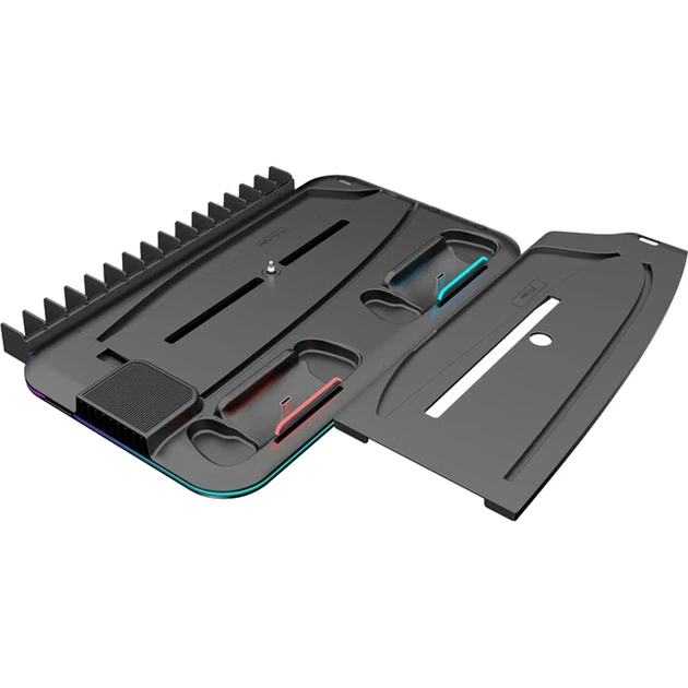Багатофункціональна охолоджуюча підставка для PS5 Canyon CS-5 RGB Charge Black (CND-CSPS5B) UA - Фото 2 Багатофункціональна охолоджуюча підставка для PS5 Canyon CS-5 RGB Charge Black (CND-CSPS5B) UA - изображение 2