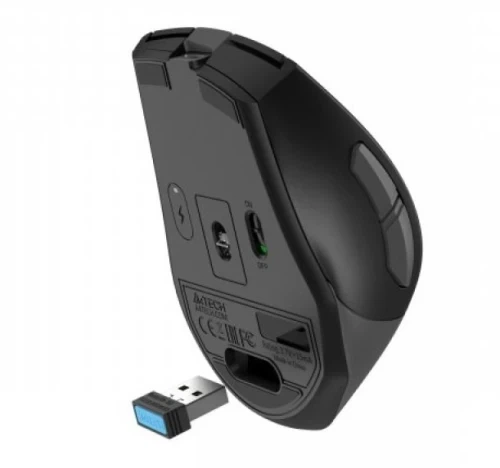 Миша бездротова A4Tech FG35C Plus "Fstyler", Black/Grey, USB 2.4GHz, оптична, 1000 - 3200 dpi, 7 кнопок, аккумулятор - изображение 5
