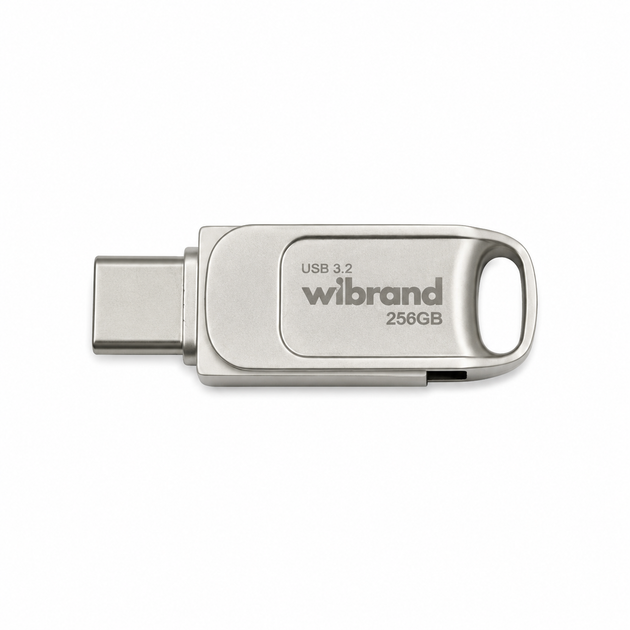 Флеш-накопичувач Wibrand USB 3.2 Gen1 Bee 256GB USB Type-A/USB Type-C Silver (WI3.2TC/BE256TC039S) - изображение 2
