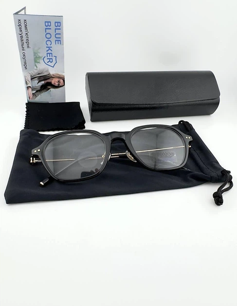 Комп'ютерні Окуляри HAVVS K8046 C1 Blue Blocker Чорні Оверсайз, Захисні Окуляри для Роботи за ПК і Оправа під Лінзи - Фото 9 Комп'ютерні Окуляри HAVVS K8046 C1 Blue Blocker Чорні Оверсайз, Захисні Окуляри для Роботи за ПК і Оправа під Лінзи - зображення 9